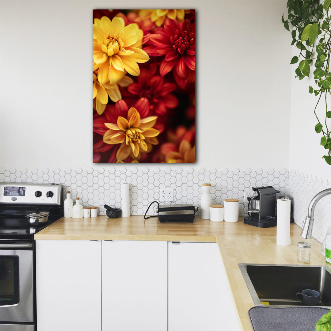 Wandbild Fiery Floral - Küche