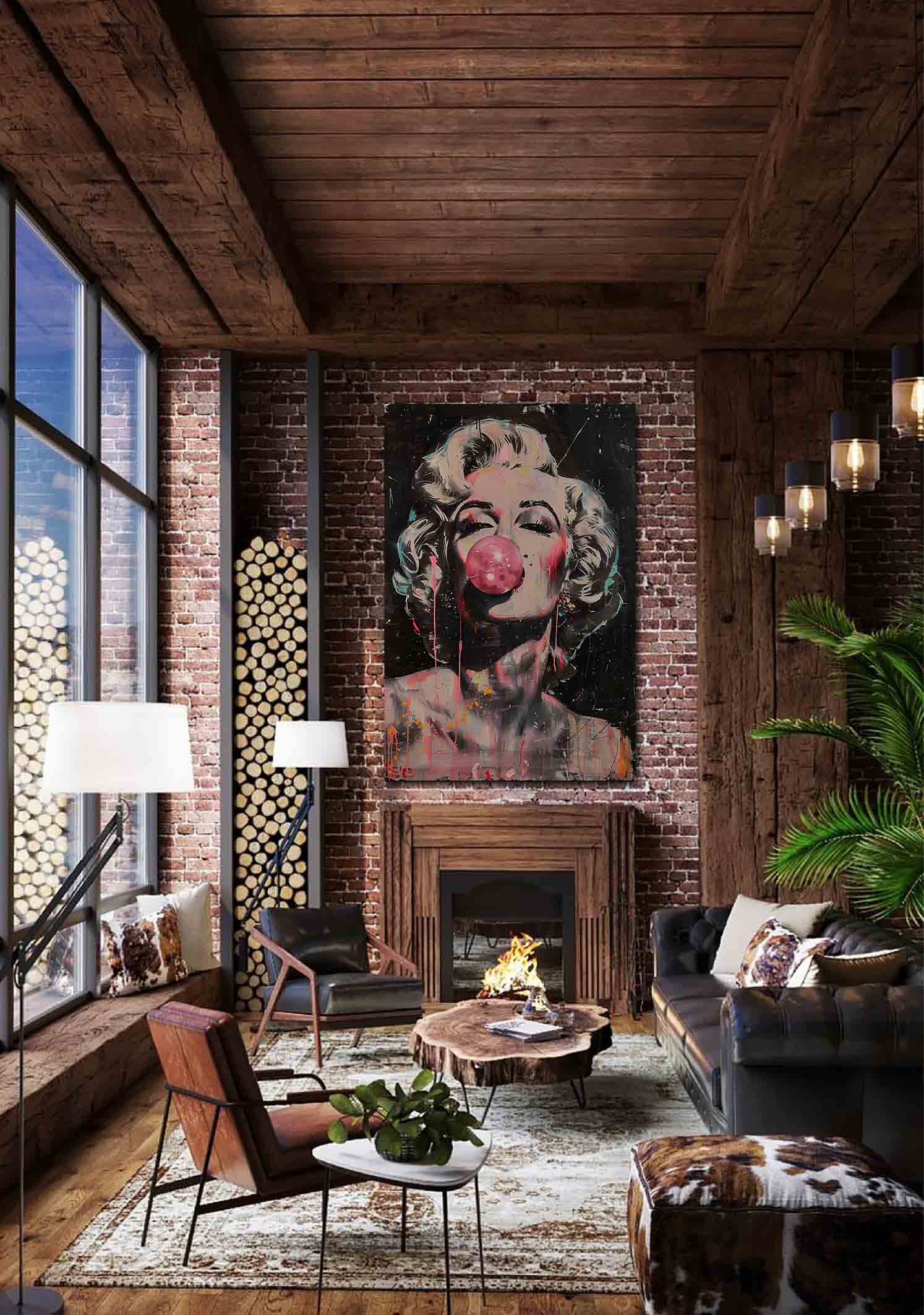 Wandbild Marilyn Monroe Blowing - Wohnzimmer