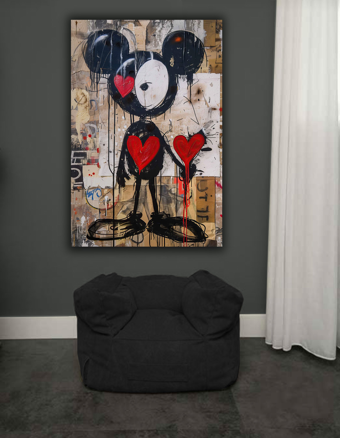 Wandbild Love & Mouse -Flur